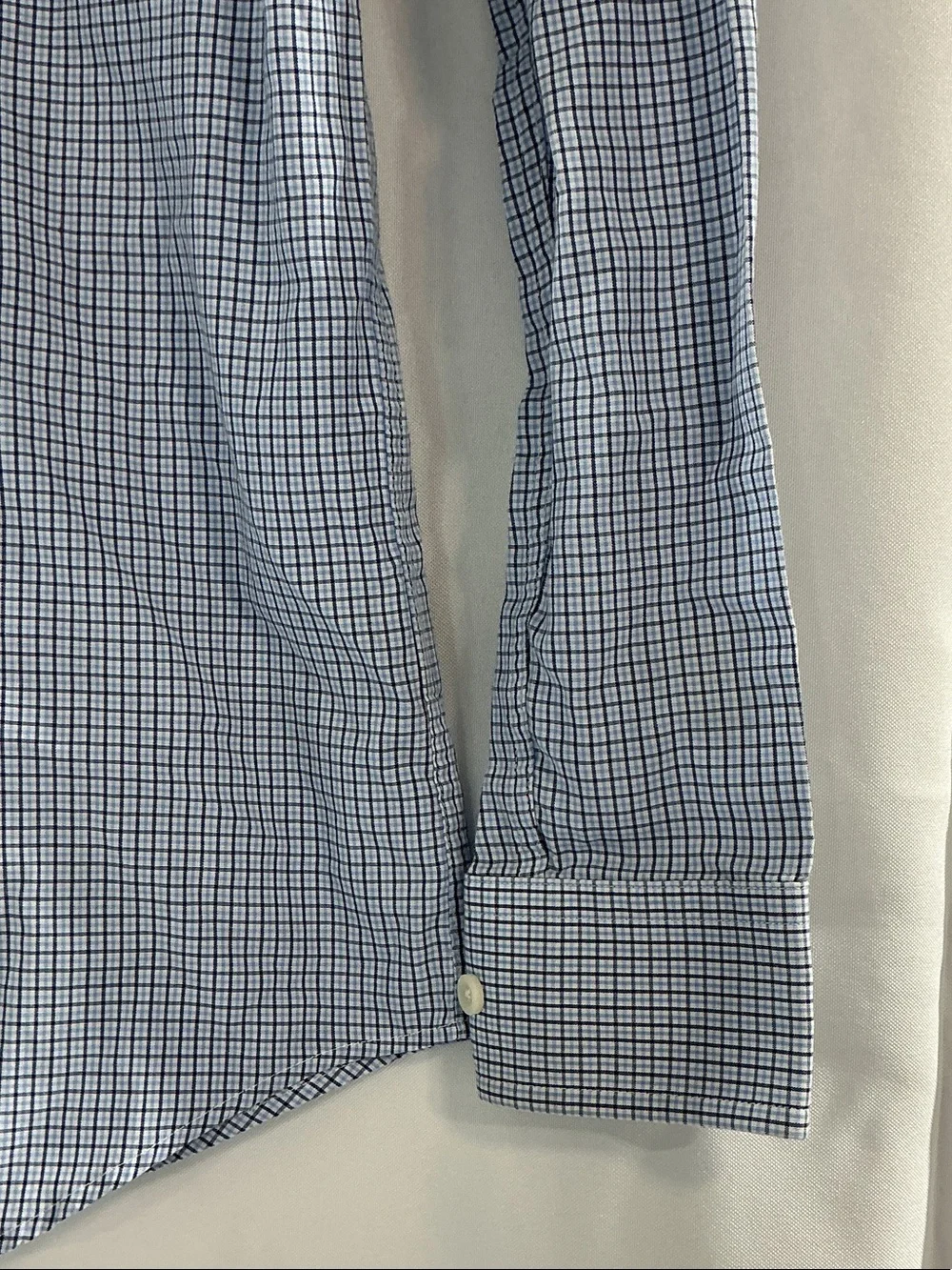 Ralph Lauren Blue and White Checked Button-Down Shirt
